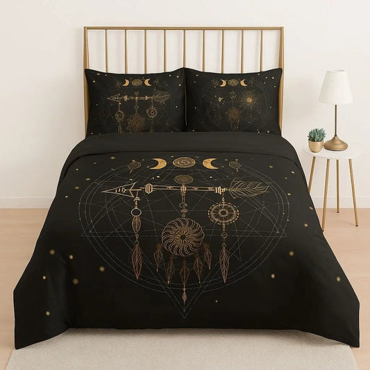 Cozy Plush Geometric Pattern Bedding Set - Lusomart