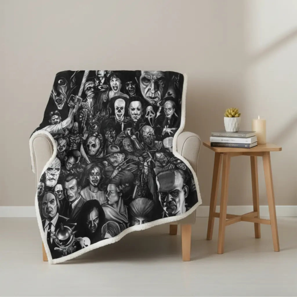 Spooky Scary Soft Fleece Blanket - Lusomart