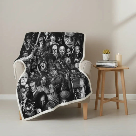 Spooky Scary Soft Fleece Blanket - Lusomart