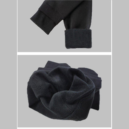 Fleece Lined Maternity Leggings - Mom Thick Leggings Soft Warm Full Length Cotton Pregnancy Pants 5