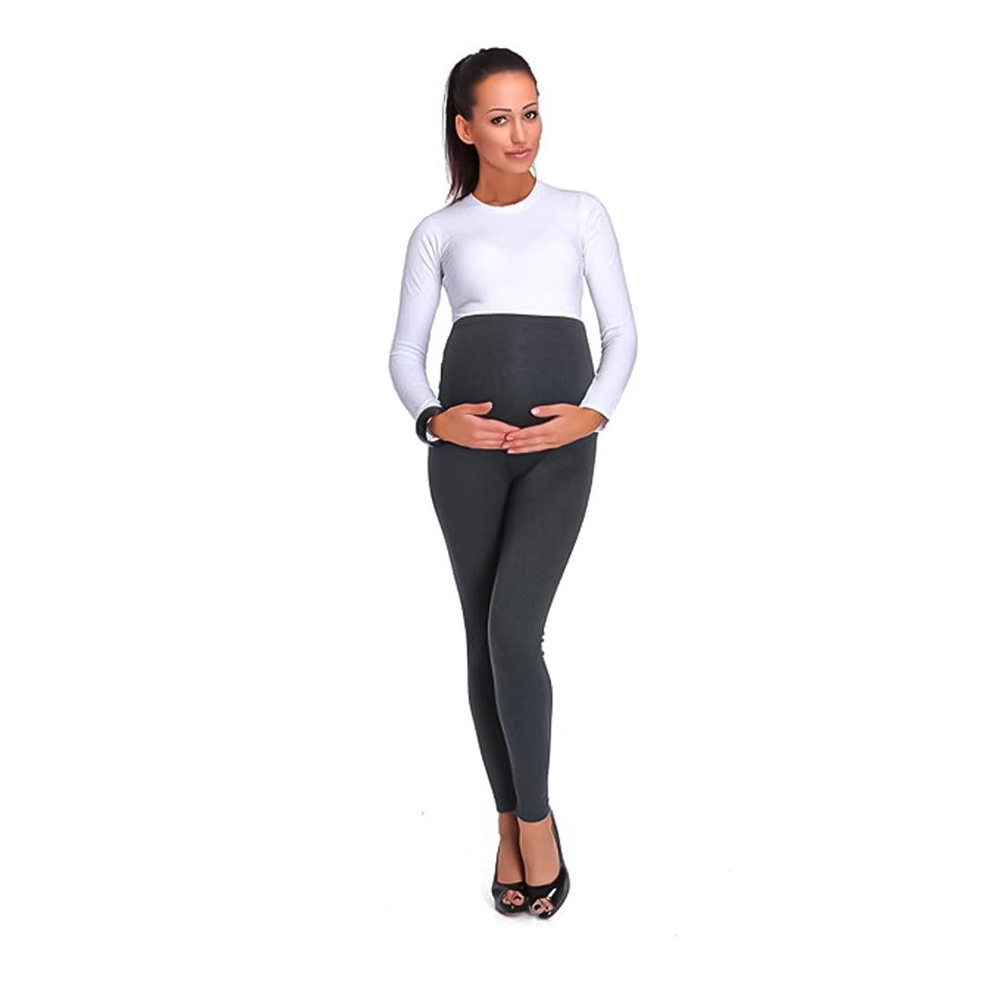 Fleece Lined Maternity Leggings - Mom Thick Leggings Soft Warm Full Length Cotton Pregnancy Pants 8