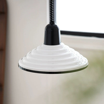 Modern Ribbed Glass Hanging Light