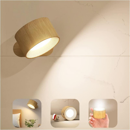 Cordless Rotating LED Wall Light