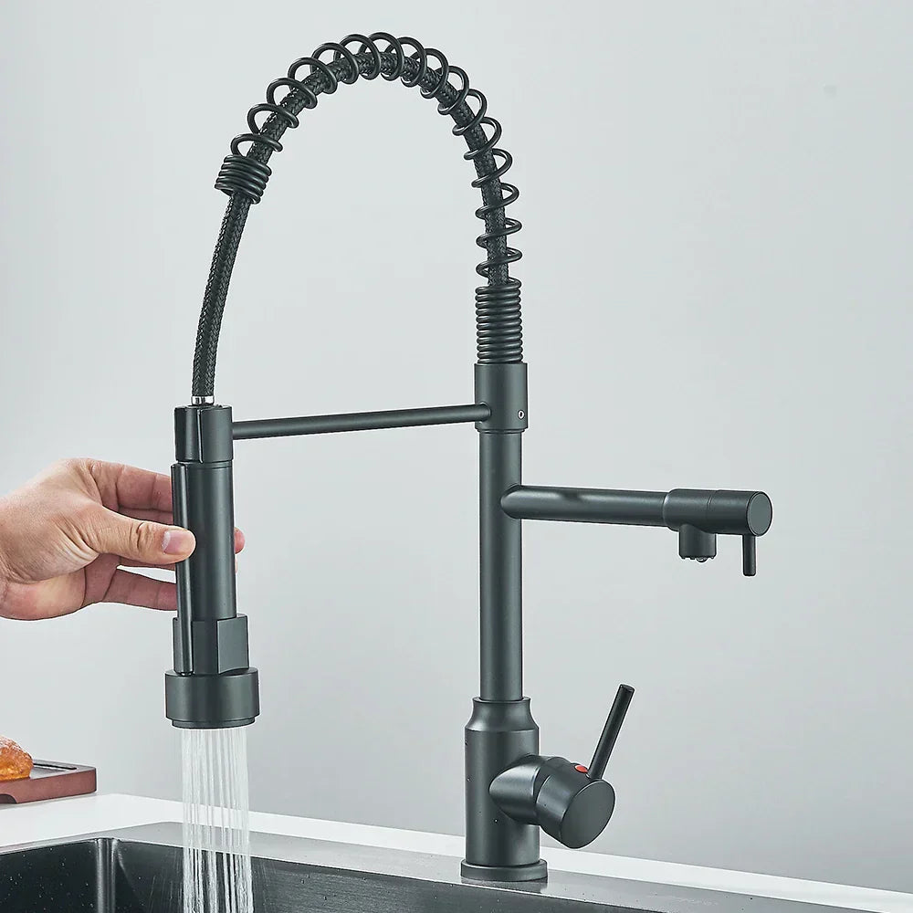 Flexible Kitchen Faucet with Modern Adjustable Spout - Lusomart