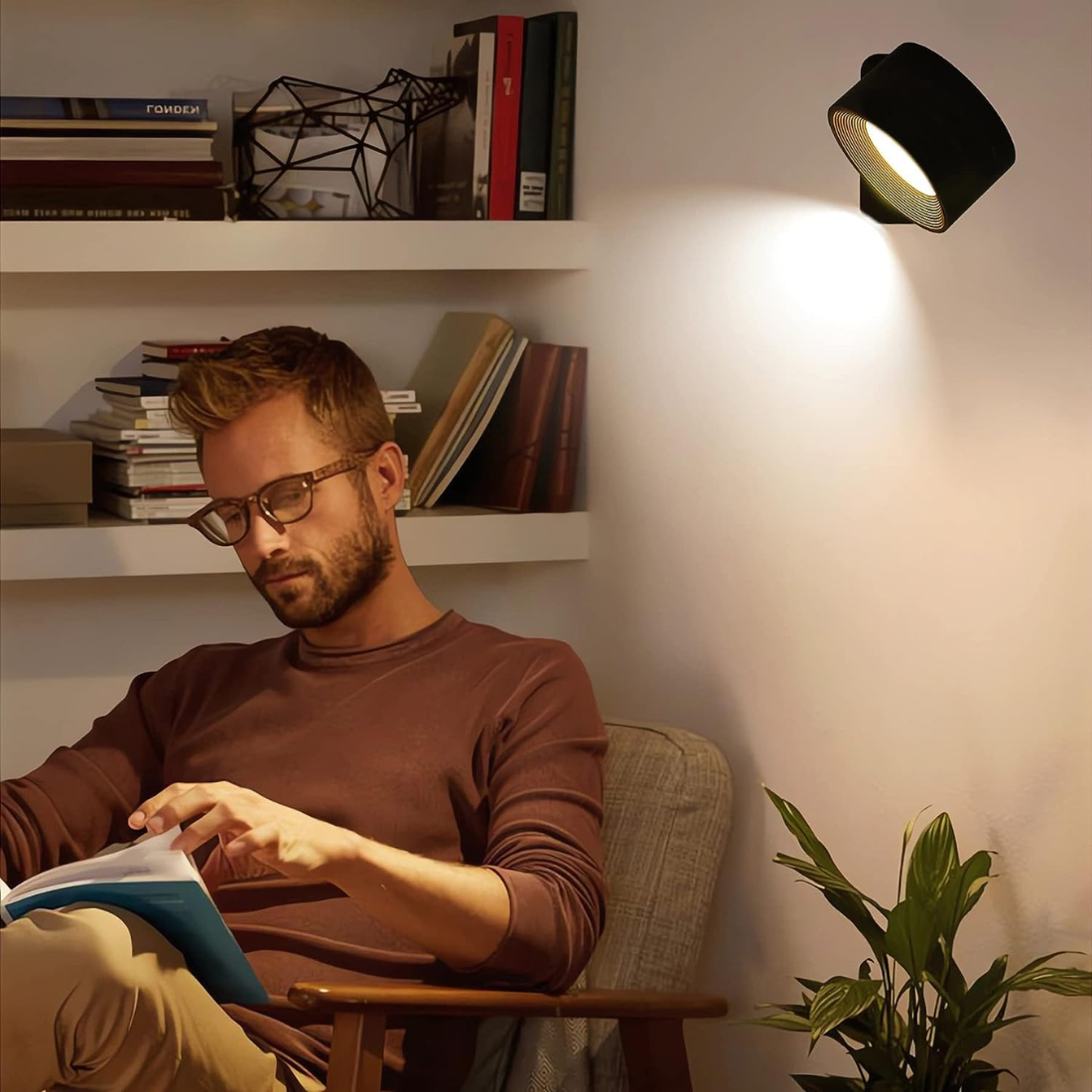Smart Wireless LED Wall Lamp - Adjustable Brightness