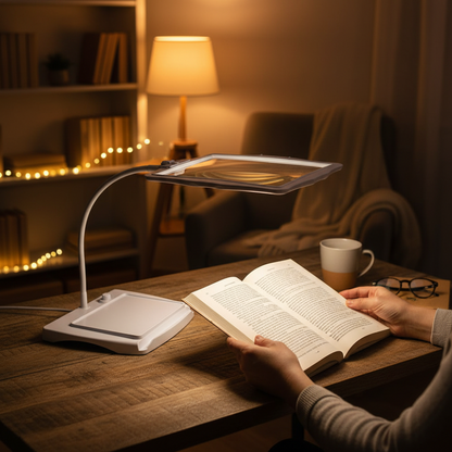 Bright Adjustable Standing Magnifier Lamp