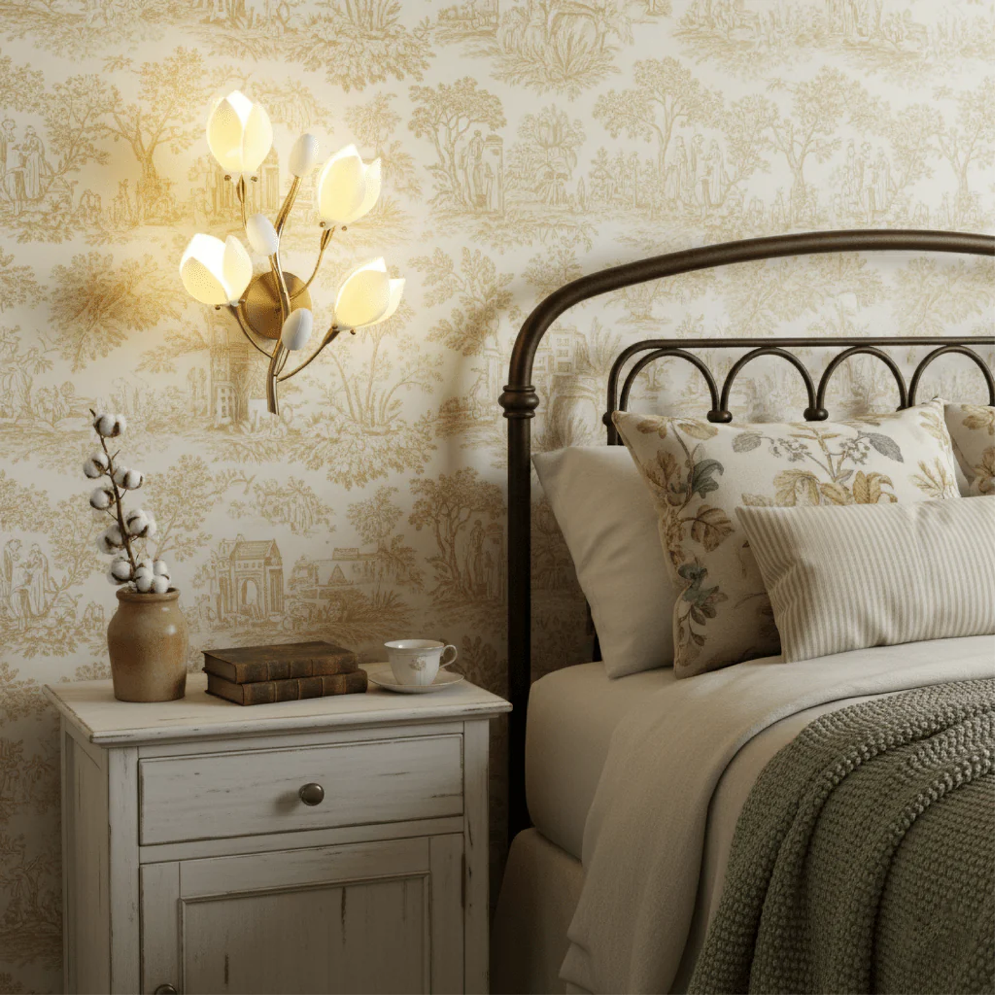 FloraCeramica | Elegant Artistic Ceramic Wall Sconce Lighting Fixture 1