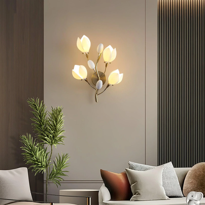 FloraCeramica | Elegant Artistic Ceramic Wall Sconce Lighting Fixture 2
