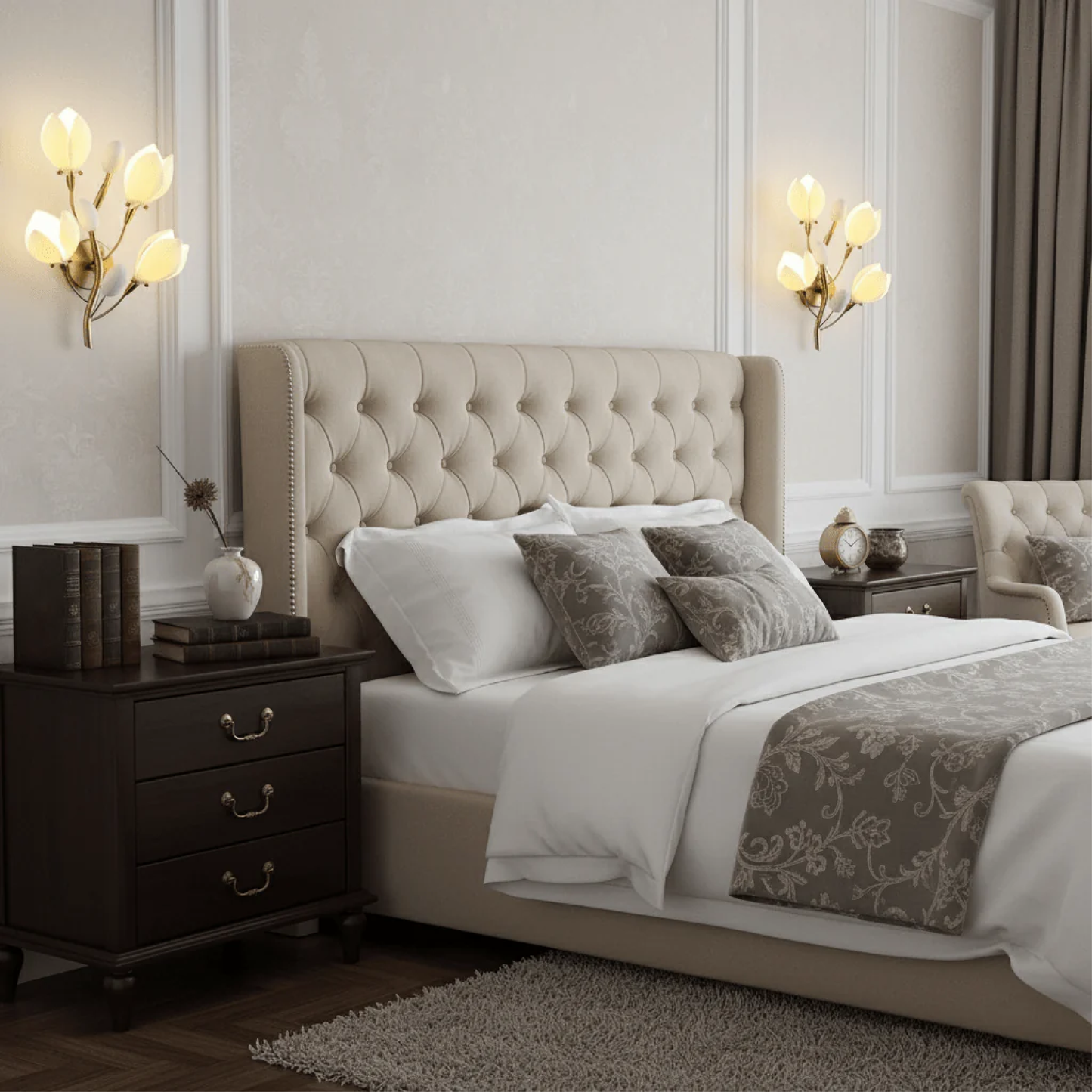 FloraCeramica | Elegant Artistic Ceramic Wall Sconce Lighting Fixture 4