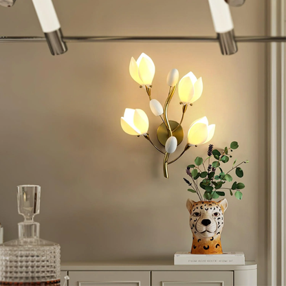 FloraCeramica | Elegant Artistic Ceramic Wall Sconce Lighting Fixture 5