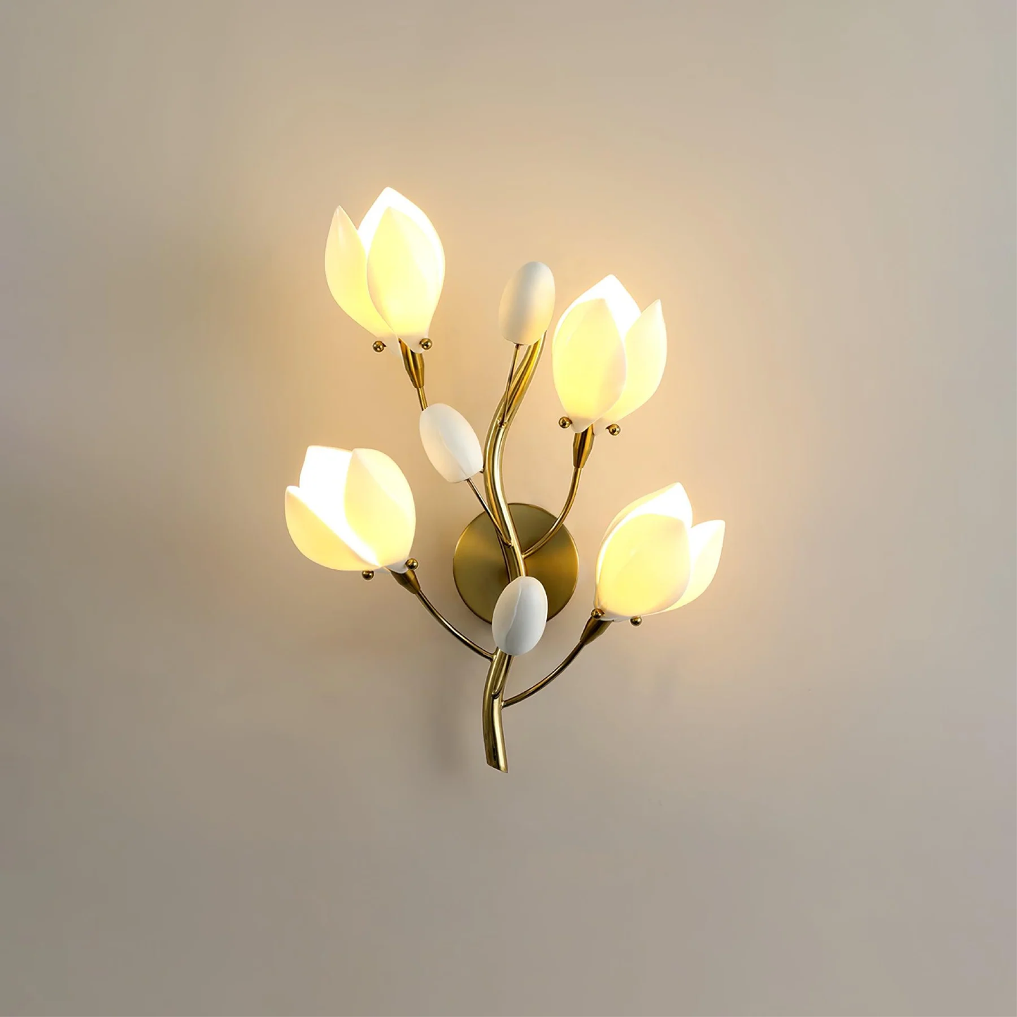 FloraCeramica | Elegant Artistic Ceramic Wall Sconce Lighting Fixture 7