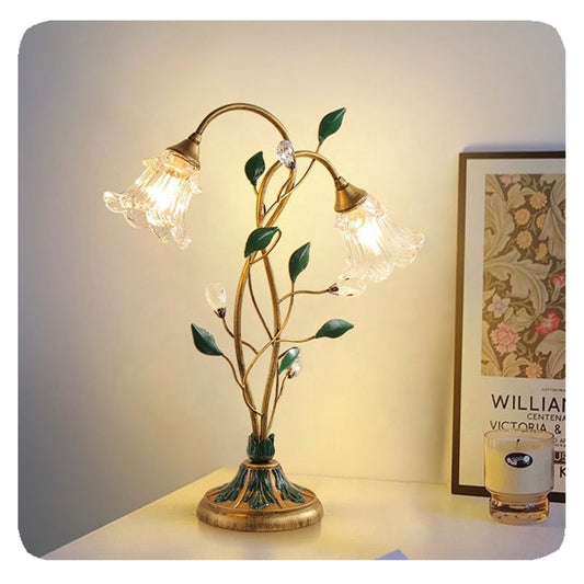 Classic Flower Pattern Desk Light Lamp - Lusomart