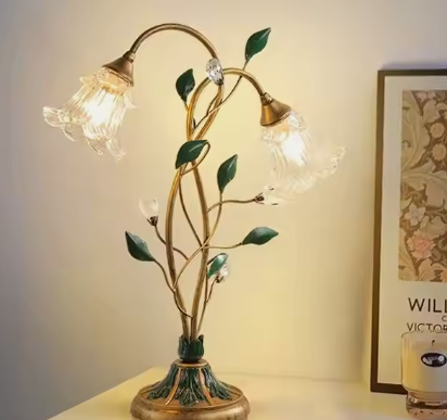 Classic Flower Pattern Desk Light Lamp