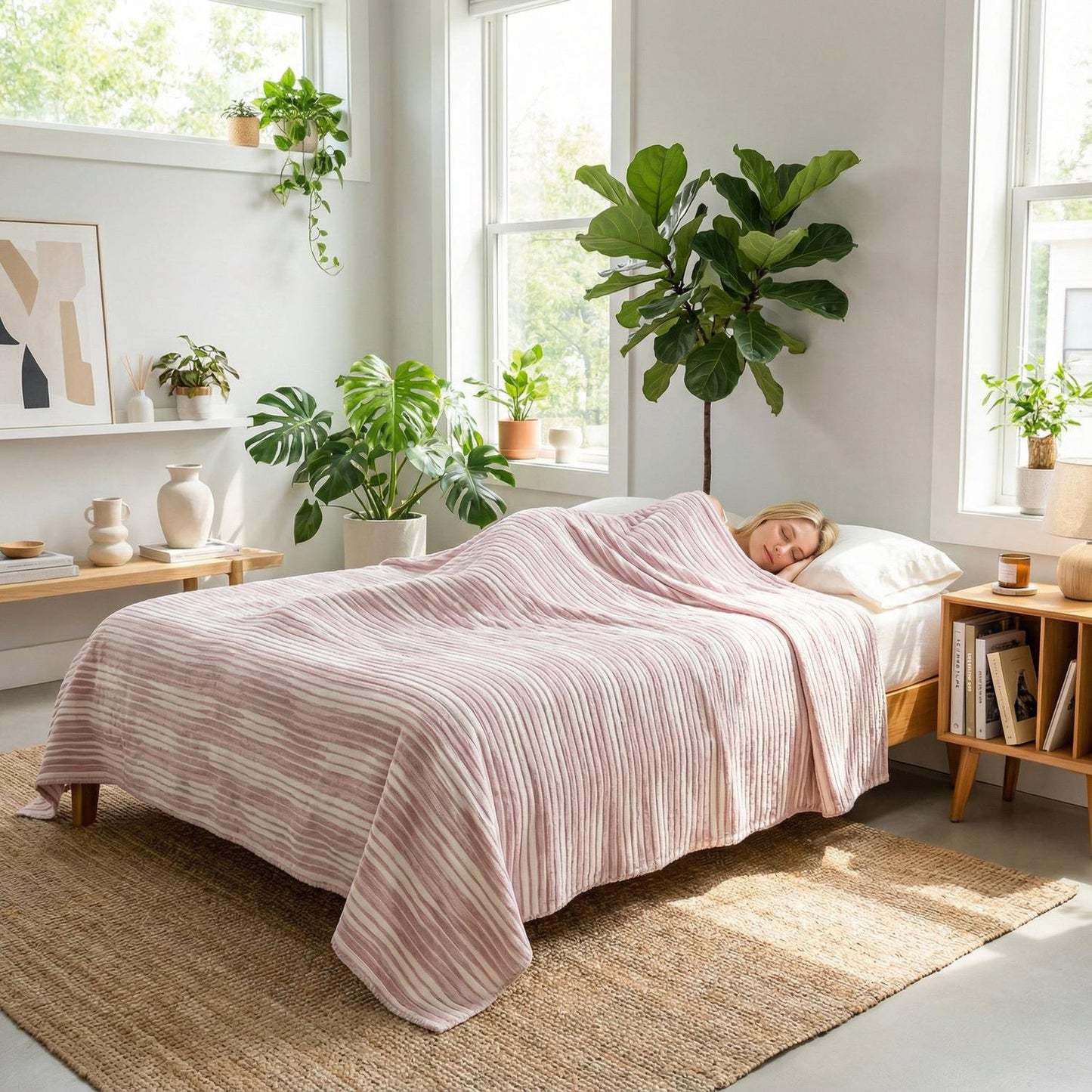 Colorful Patterned Soft Plush Throw Blanket