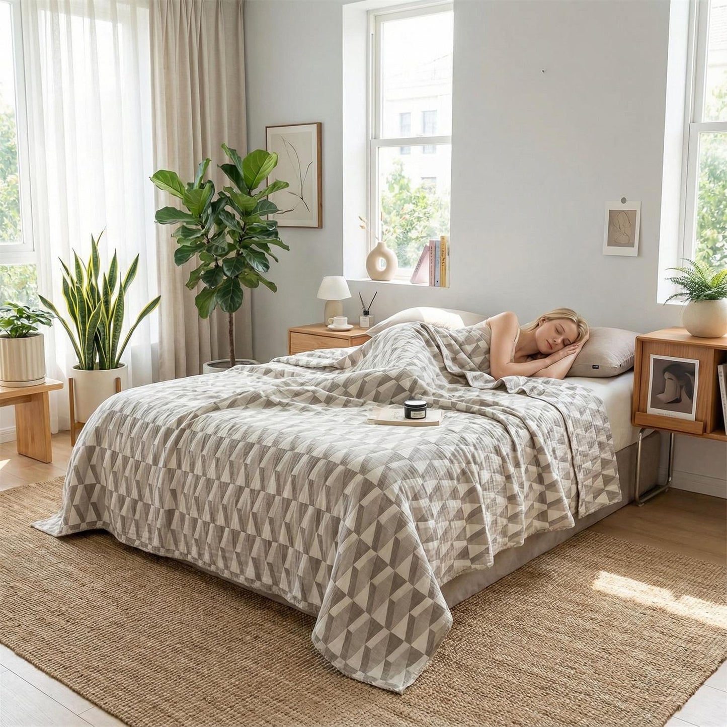 Colorful Patterned Soft Plush Throw Blanket