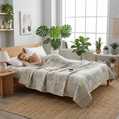 Colorful Patterned Soft Plush Throw Blanket