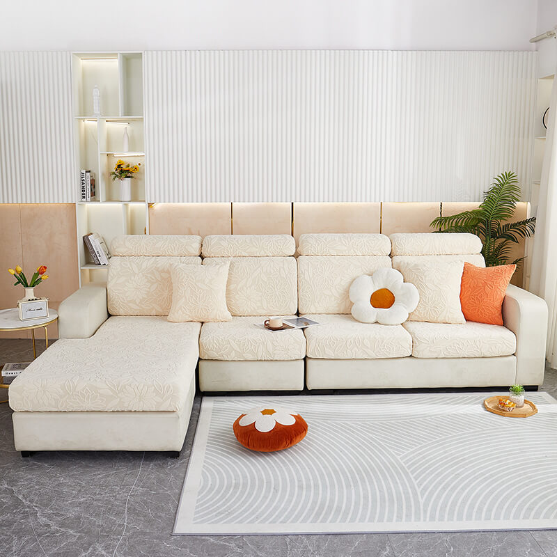 Soft Plush Elastic Sofa Slipcover Furniture Protector