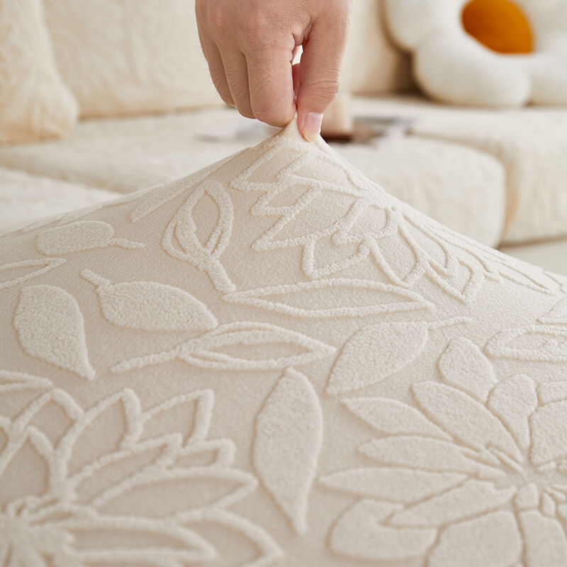 Soft Plush Elastic Sofa Slipcover Furniture Protector