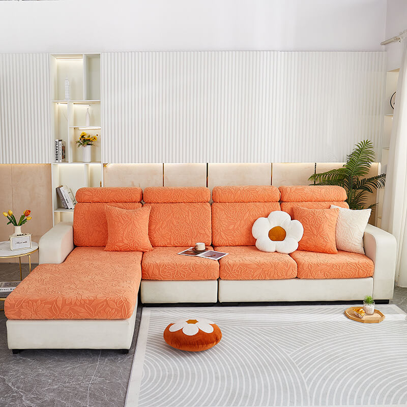 Soft Plush Elastic Sofa Slipcover Furniture Protector