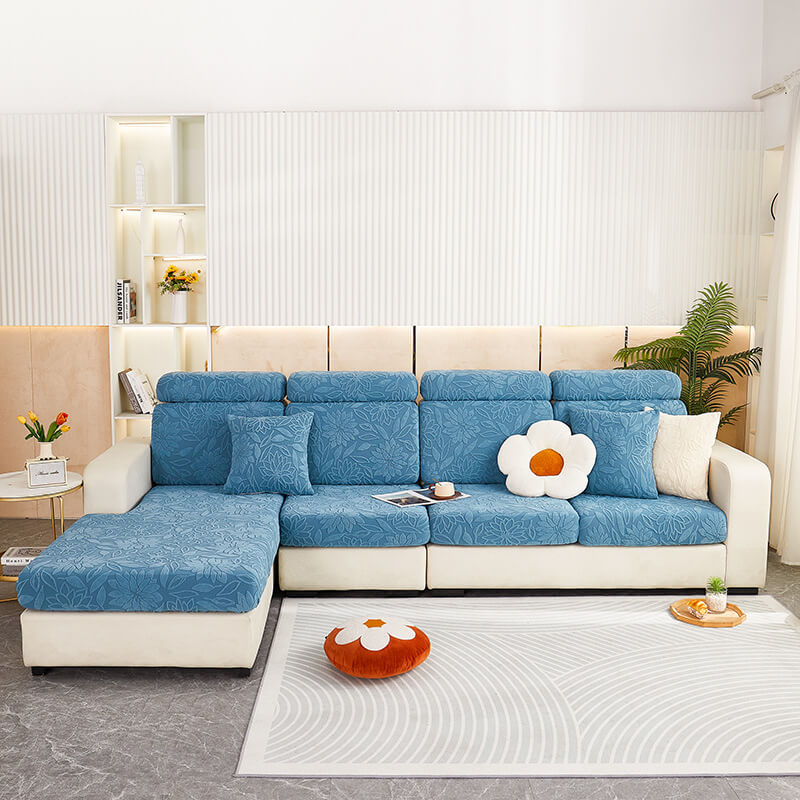 Soft Plush Elastic Sofa Slipcover Furniture Protector