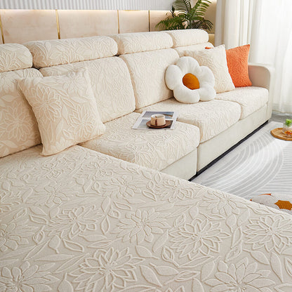 Soft Plush Elastic Sofa Slipcover Furniture Protector