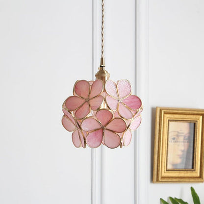Floralis | Elegant Vintage Brass Flower Glass Pendant Light Fixture 13