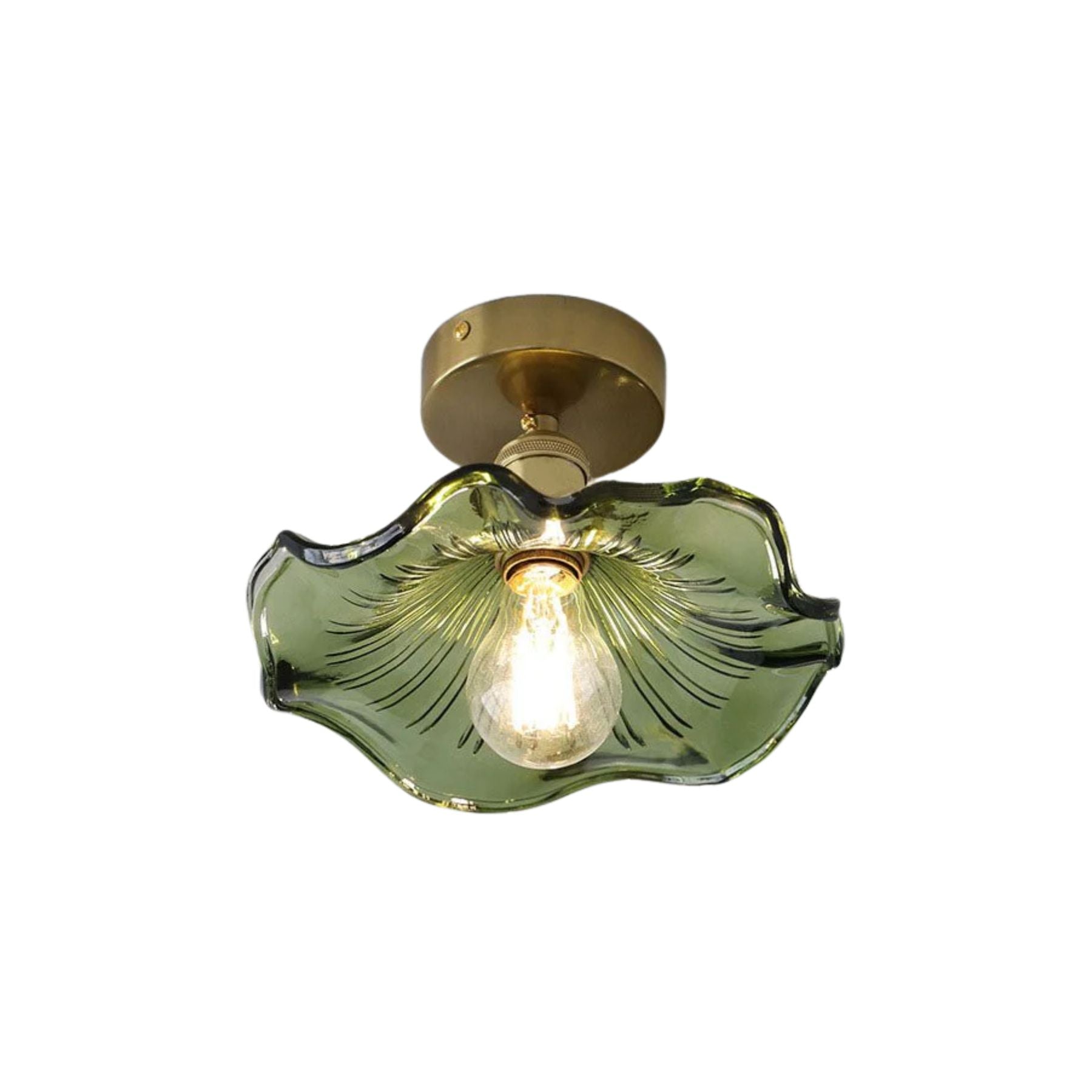 Floralis | Elegant Vintage Glass Ceiling Lamp for Dining Room Ambiance 1