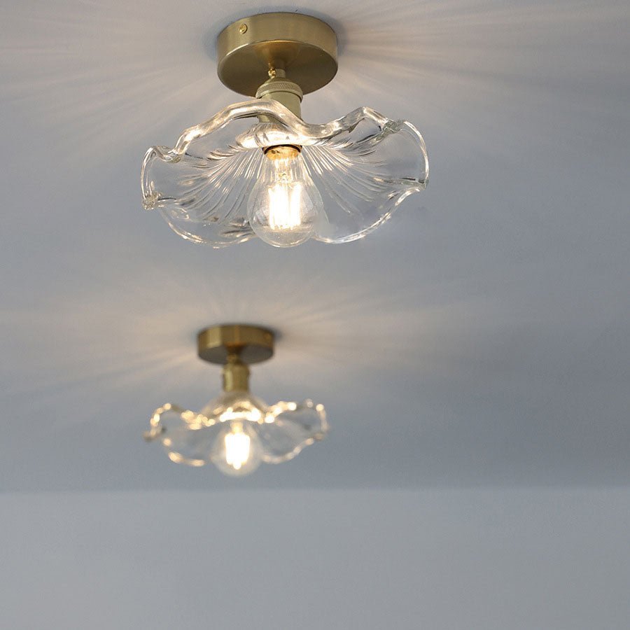 Floralis | Elegant Vintage Glass Ceiling Lamp for Dining Room Ambiance 5