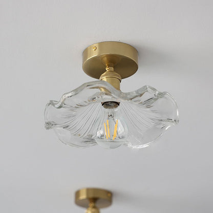 Floralis | Elegant Vintage Glass Ceiling Lamp for Dining Room Ambiance 7