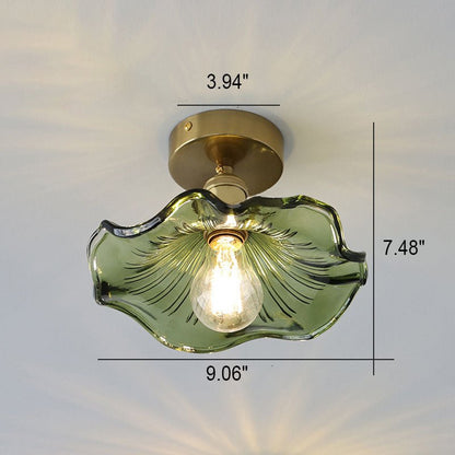 Floralis | Elegant Vintage Glass Ceiling Lamp for Dining Room Ambiance 8