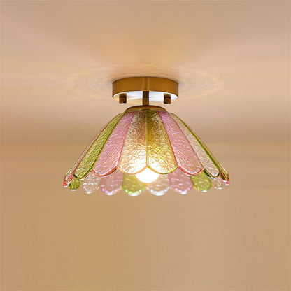 Floralis | Elegant Vintage Glass Flower Ceiling Lamp 1