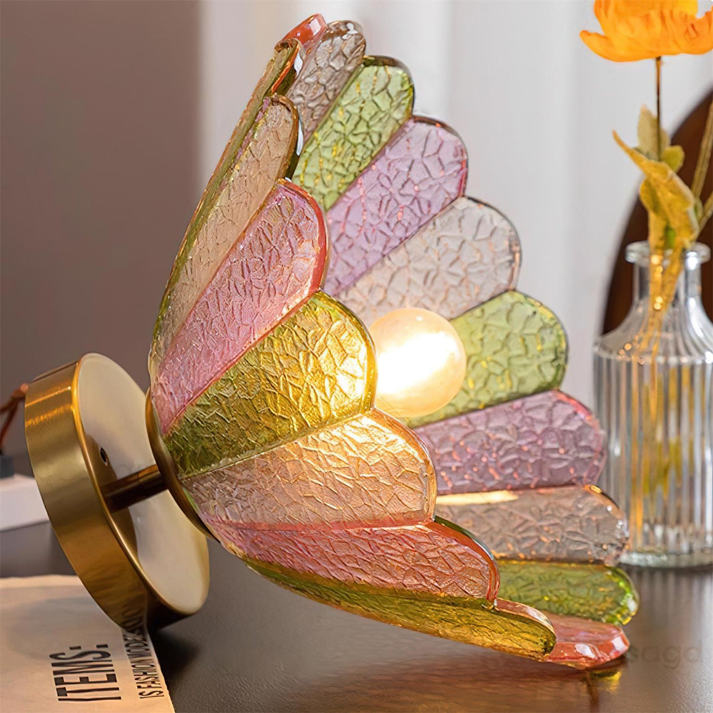 Floralis | Elegant Vintage Glass Flower Ceiling Lamp 3