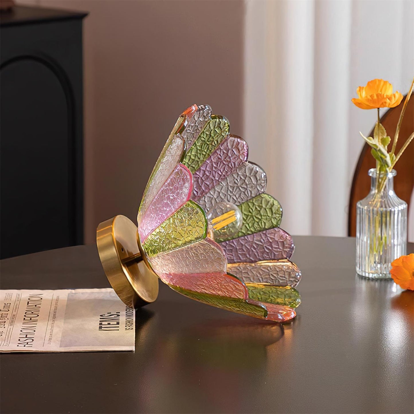 Floralis | Elegant Vintage Glass Flower Ceiling Lamp 5