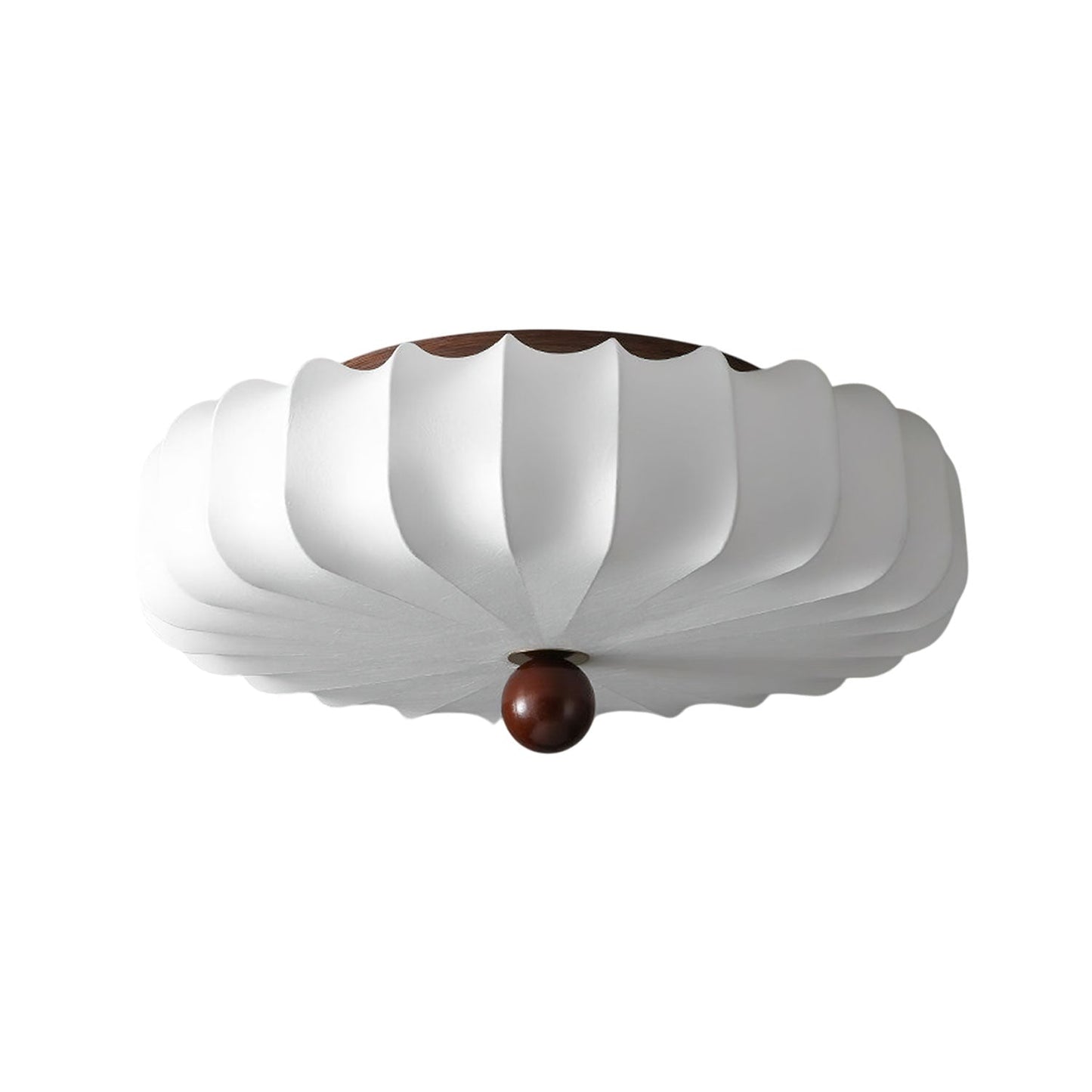 Floralis | Elegant Wavy LED Ceiling Light Fixture with Wooden Accent 3