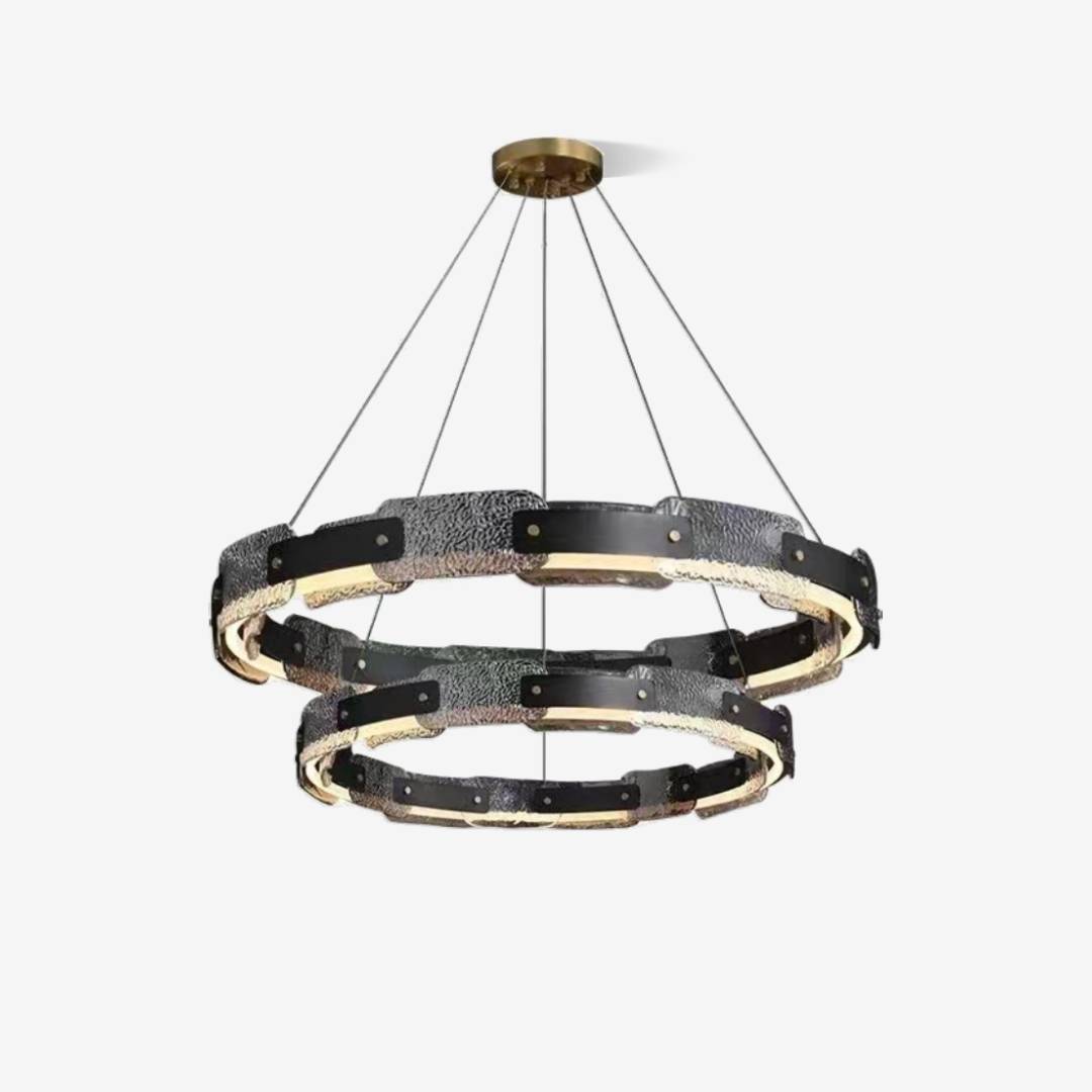 Elegant Glass Drop Pendant Light With LED Ceiling Fixture