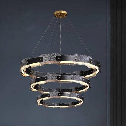 Elegant Glass Drop Pendant Light With LED Ceiling Fixture