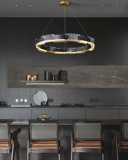 Elegant Glass Drop Pendant Light With LED Ceiling Fixture