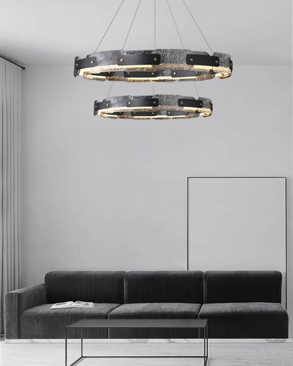 Elegant Glass Drop Pendant Light With LED Ceiling Fixture