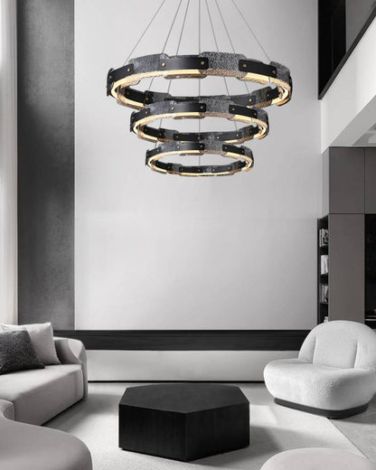 Elegant Glass Drop Pendant Light With LED Ceiling Fixture