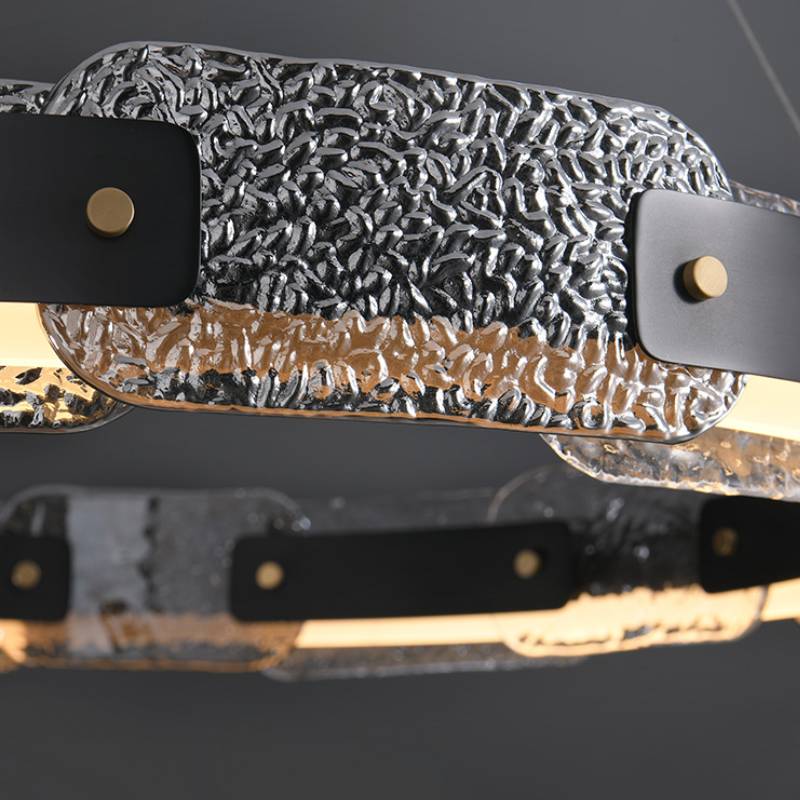 Elegant Glass Drop Pendant Light With LED Ceiling Fixture
