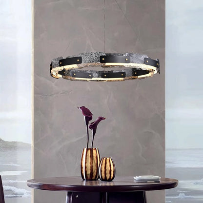 Elegant Glass Drop Pendant Light With LED Ceiling Fixture