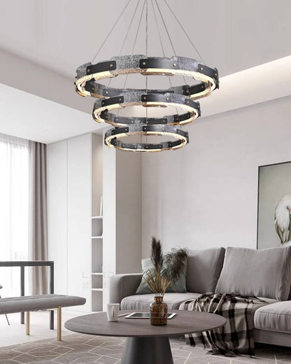 Elegant Glass Drop Pendant Light With LED Ceiling Fixture