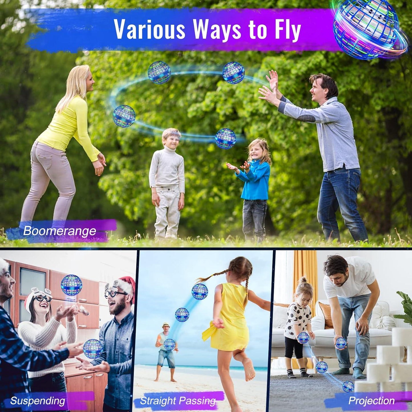 Flying Orb Balls - Pro Flying Ball Space Orb Magic Mini Drone UFO Boomerang Ball Boy Girl Toy Gifts 6