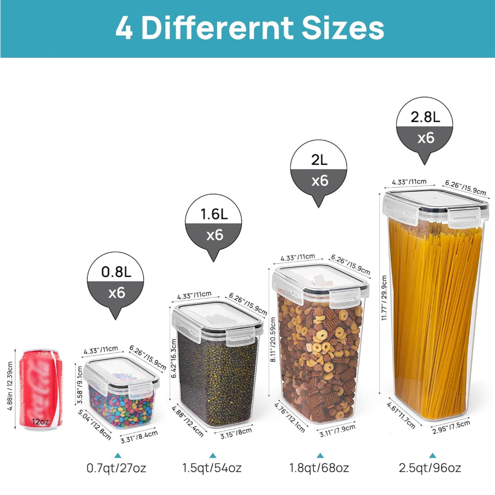 Fresh Food Keeper Containers Leakproof Clear Plastic Set