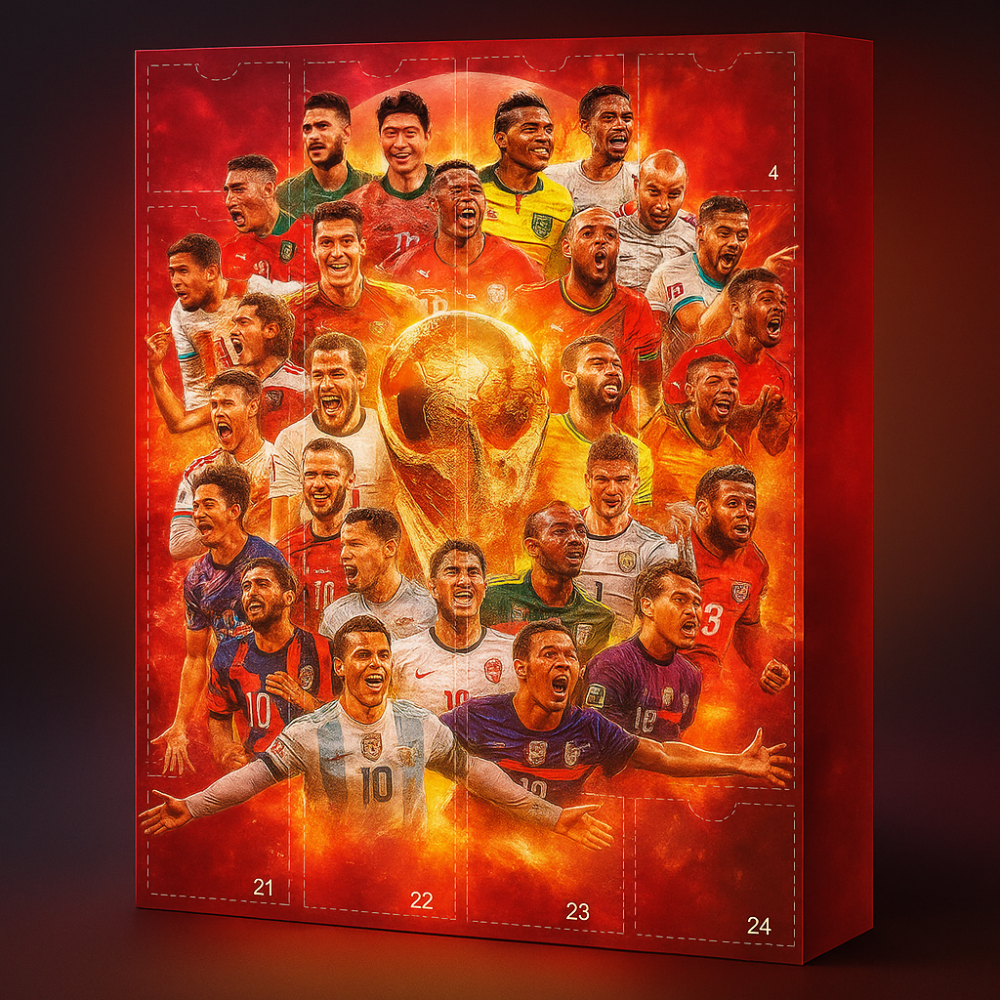 Football Advent Calendar Figure Set for Fans Collectors Christmas 1