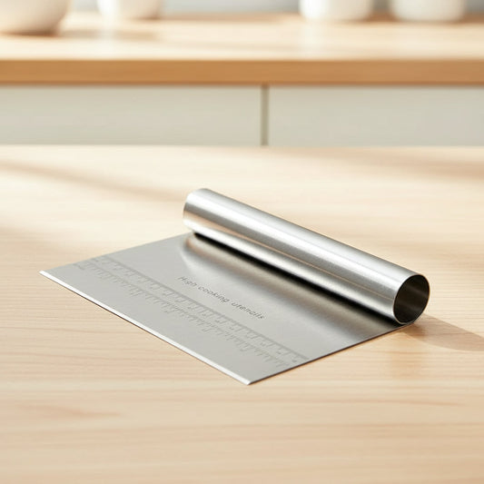 Stainless Steel Kitchen Spatula & Dough Scraper Tool - Lusomart