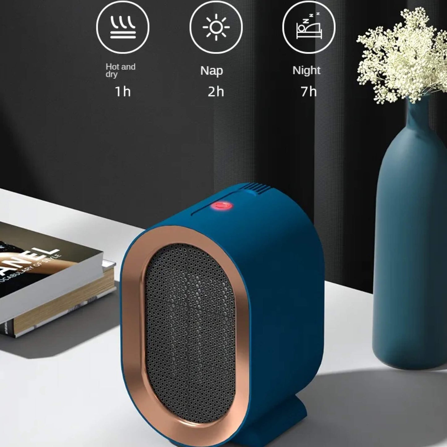 Space Saving Portable Electric Heater for Small Rooms