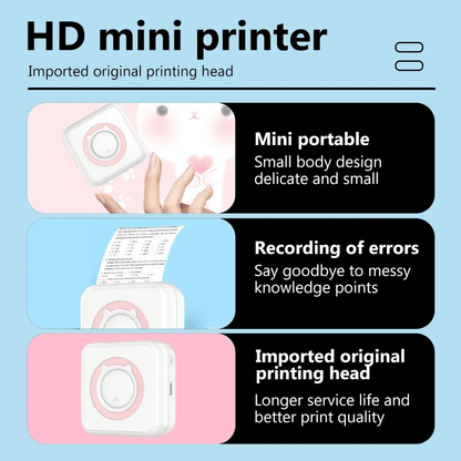 Portable Compact Bluetooth Sticker Photo Printer
