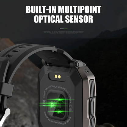 Rugged Outdoor Tactical Smartwatch With Long Lasting Battery