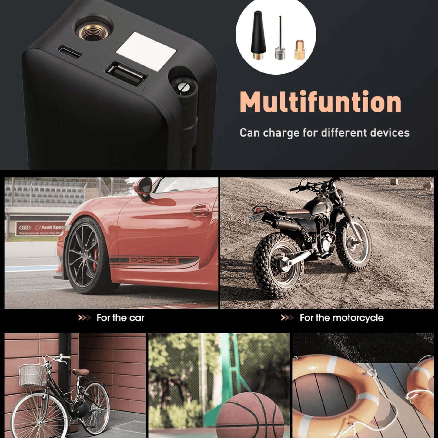 Portable Air Compressor Tire Pump for Cars and SUVs